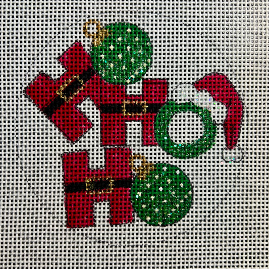 Ho Ho Ho 4" Round Ornament