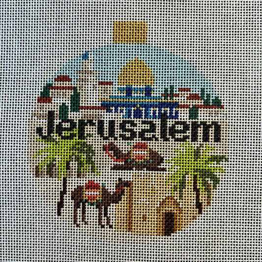 Jerusalem Travel 4" Round Ornament
