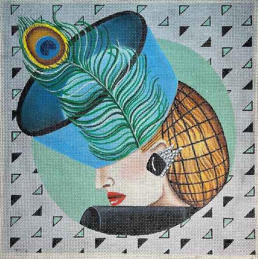 Peacock Hat Lady