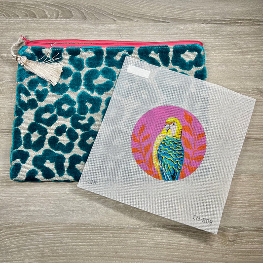 Parrot Blue Cheetah Anna Bag