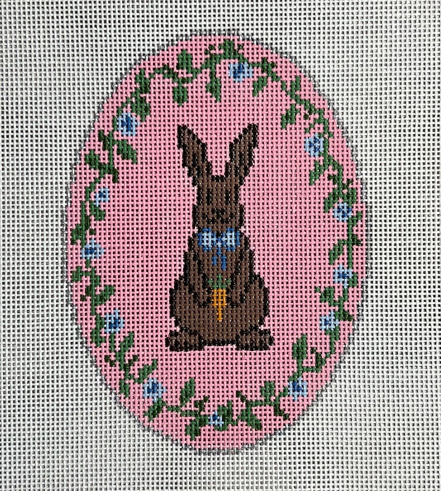 Chocolate Bunny Oval Ornament