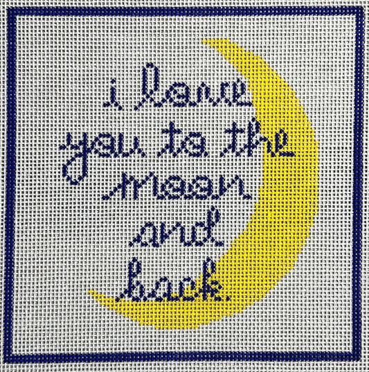 I love you the moon and back 5"x 5" Square