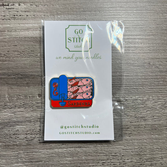 Blue Sardine Can Magnet