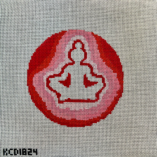 Yoga Lotus Round Ornament