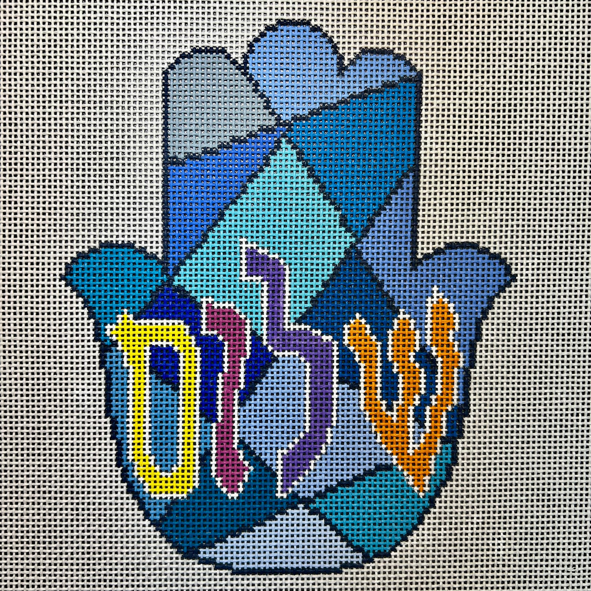Blue Mosaic Hamsa