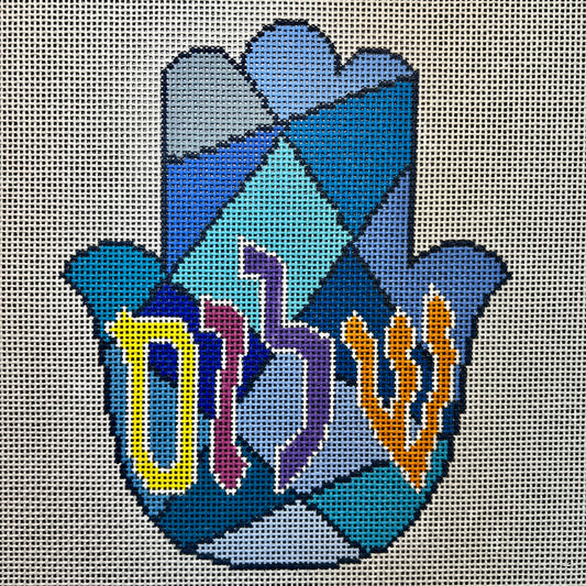 Blue Mosaic Hamsa