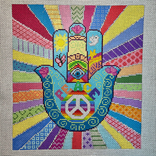 Peace Hamsa with Border