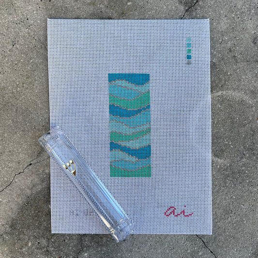 Blue Waves Mezuzah