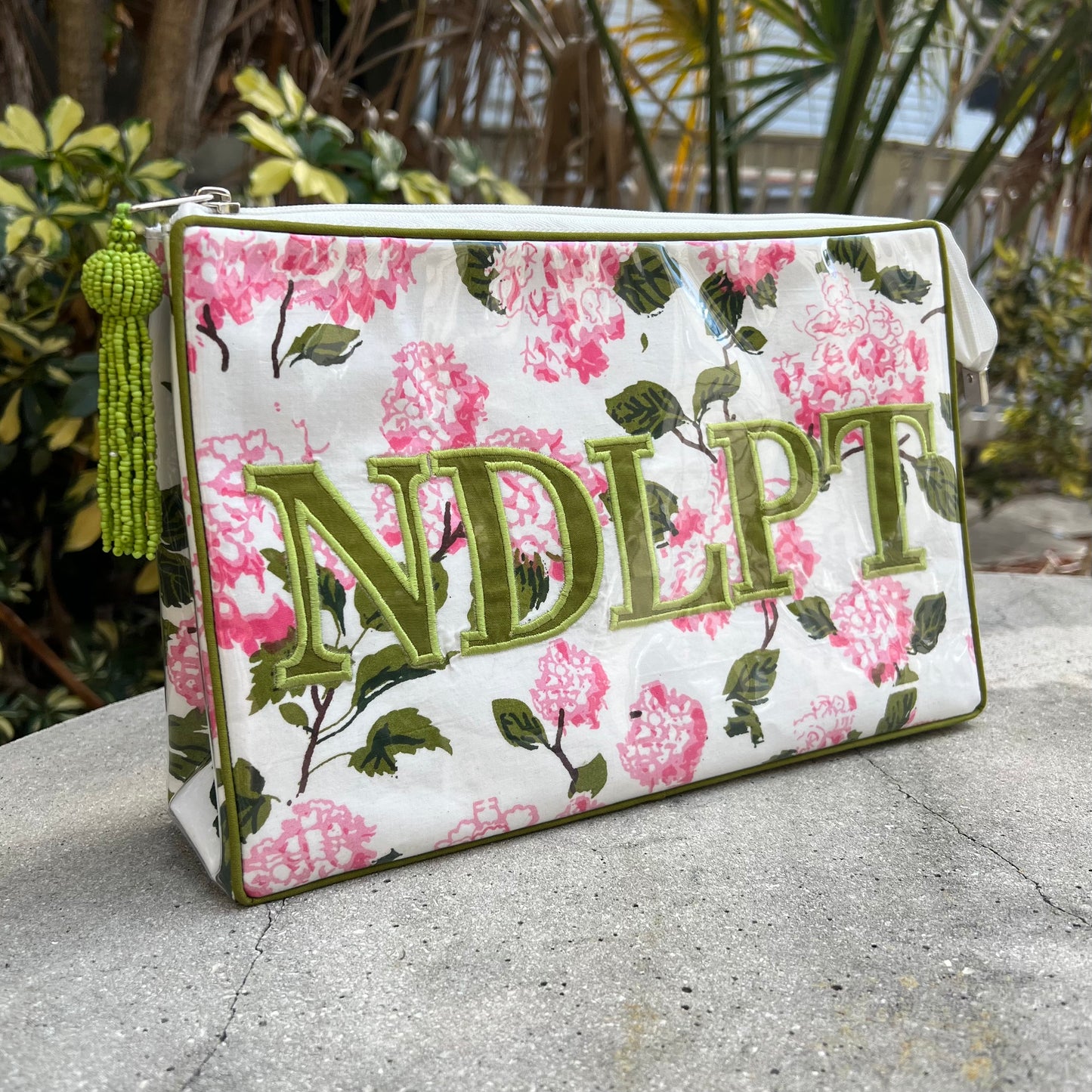 Pink Hydrangea "NDLPT" Project Pouch