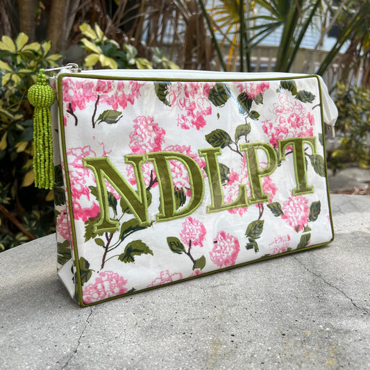 Pink Hydrangea "NDLPT" Project Pouch