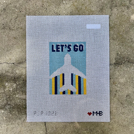 Let's Go - Blue and Yellow Passport Cover