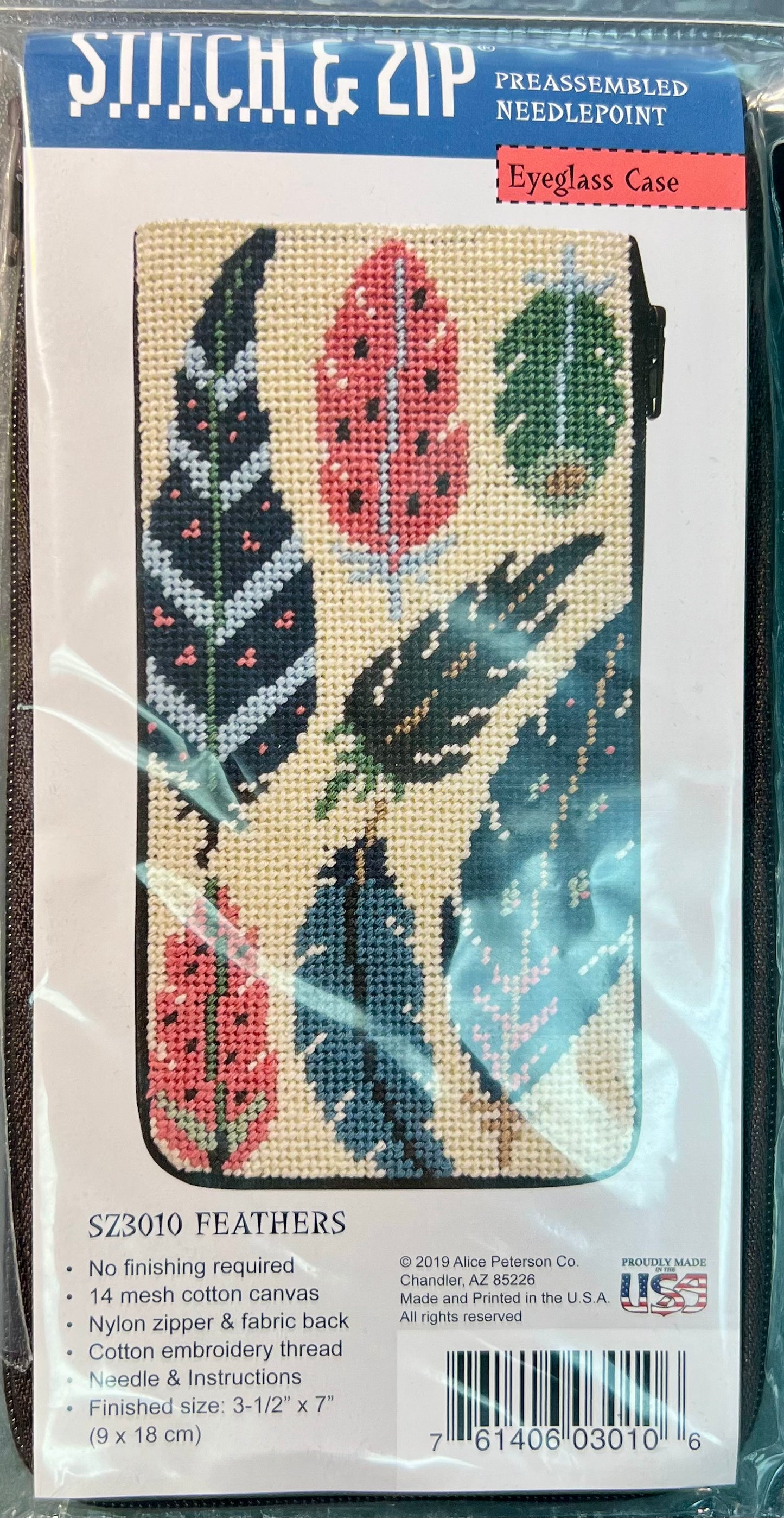 Stitch and Zip Eyeglass Case