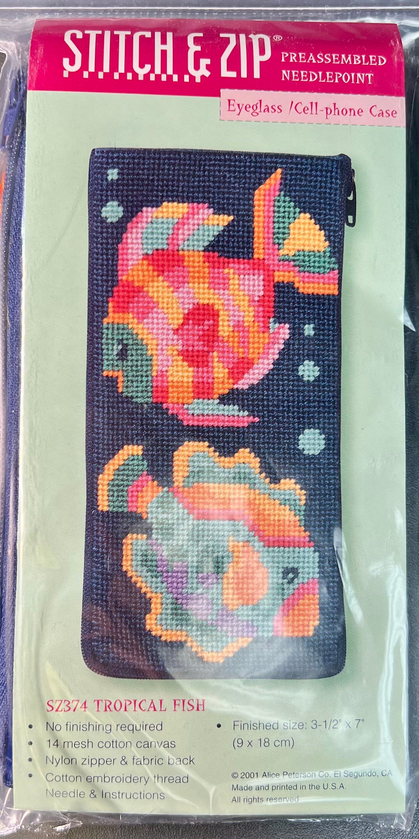Stitch and Zip Eyeglass Case