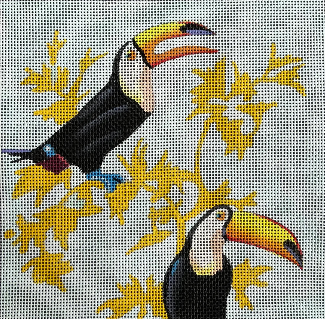 Toucans on Blue