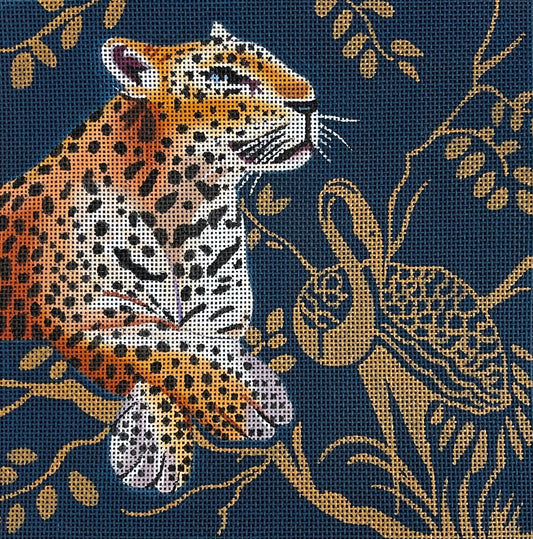 Leopard with Golden Bird