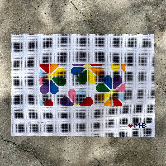 Rainbow Pop Flower Rectangular Insert