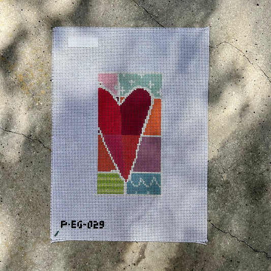 Patchwork Heart Eyeglass Case