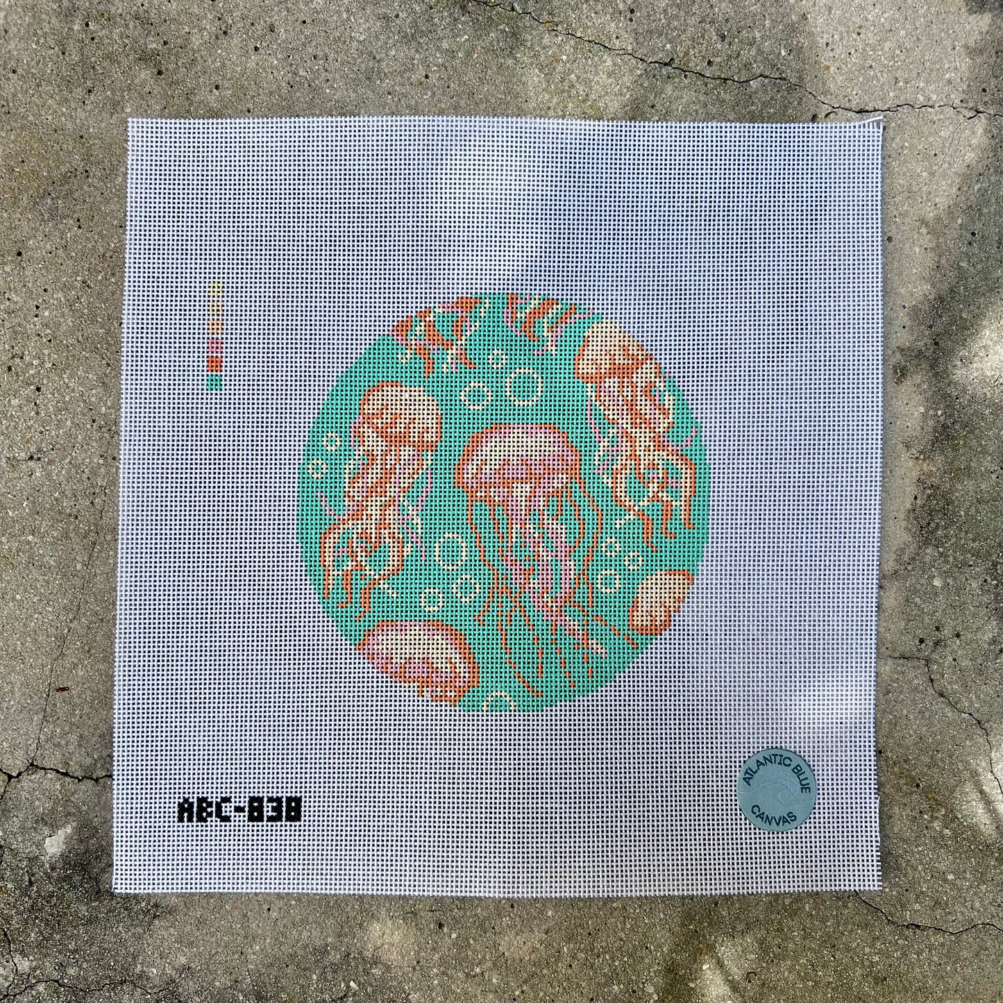 Jellyfish on Turquoise 5" Round