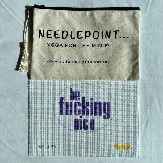 Be Fucking Nice Oval Ornament