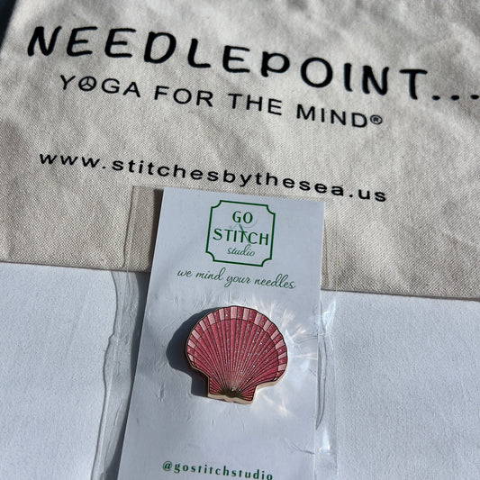 Pink Sea Shell Magnet Needleminder