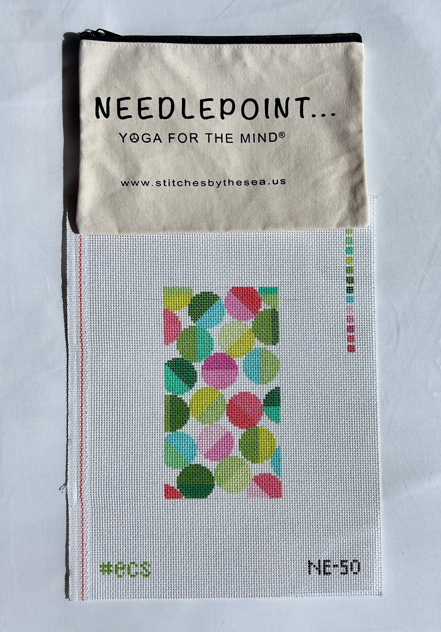 Pink and Green Circles Eyeglass Case
