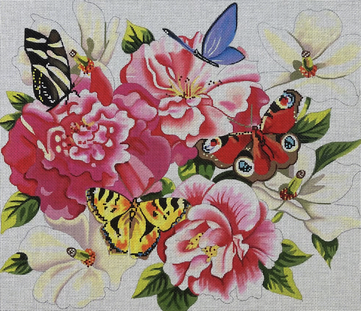 Peonies/Butterflies