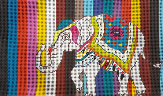 Elephant on Stripes