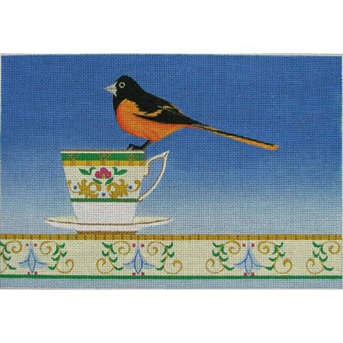 Goldfinch on a Teacup