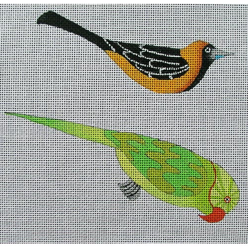 Oriole & Parakeet