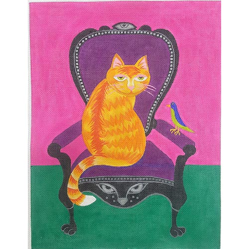 Cat on a Velvet Chair