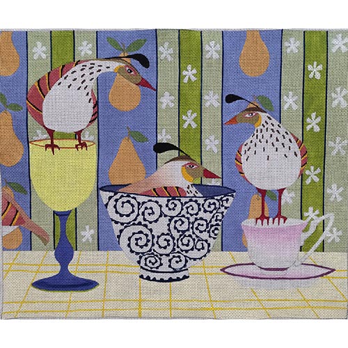 Partridge & Pear Wallpaper