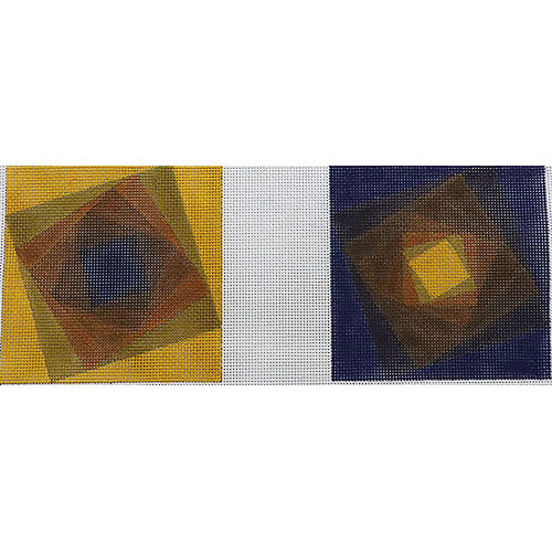 Square Maelstrom Eggplant and Gold