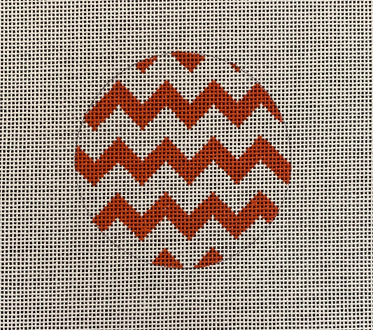 Red Chevron Luggage Tag 3" Round Ornament