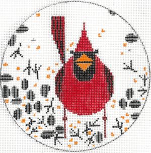 Cardinal Closeup by Charley Harper