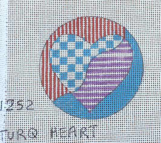 Turquoise Heart Round