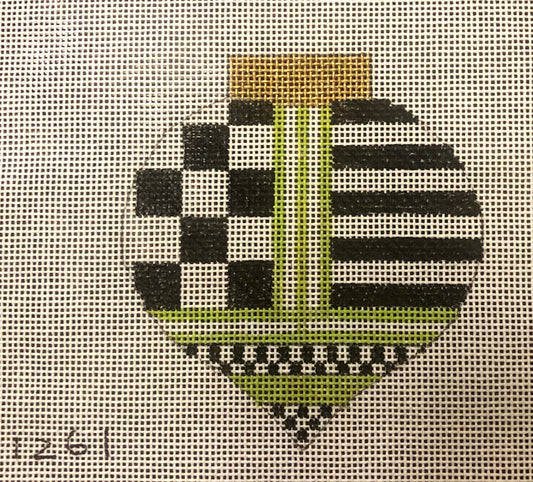 Black Stripes Ornament