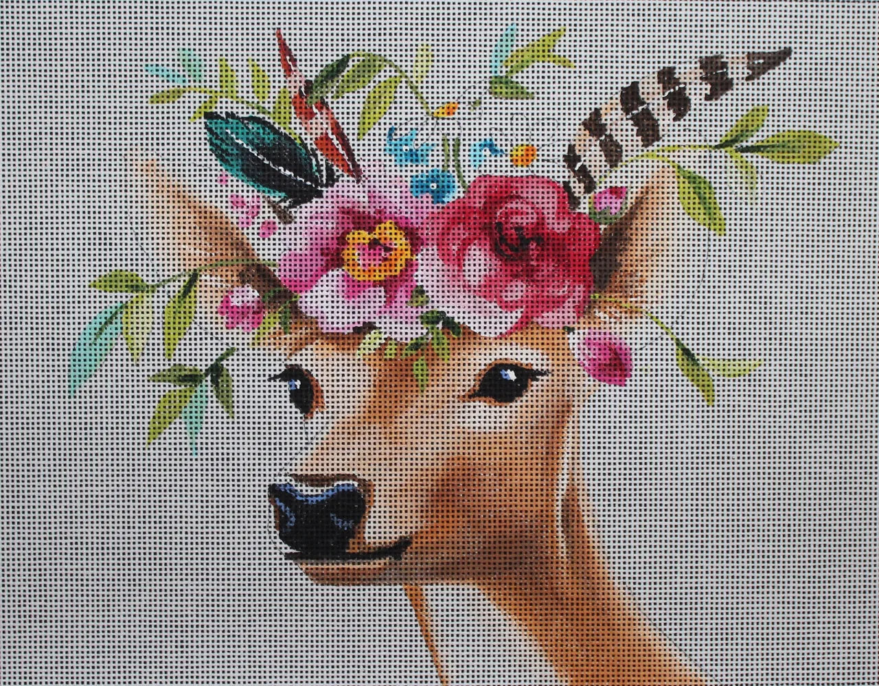 Deer with Flowers