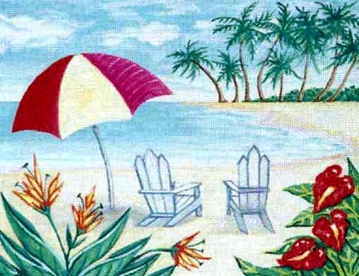 Paradise - Umbrella & Chairs